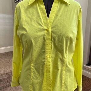 Worthington Bright Yellow Button-Down Shirt